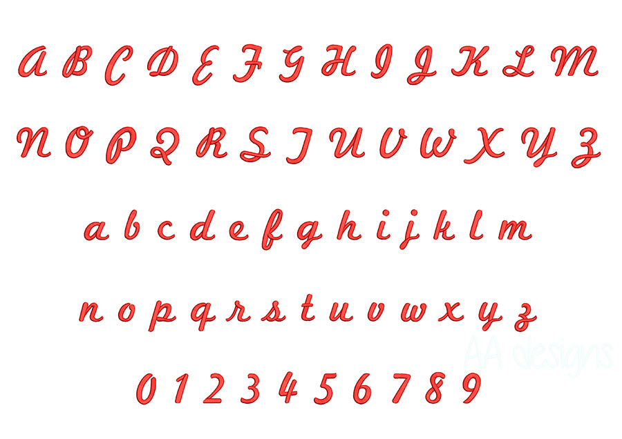 Marketing 3D puff embroidery digital font