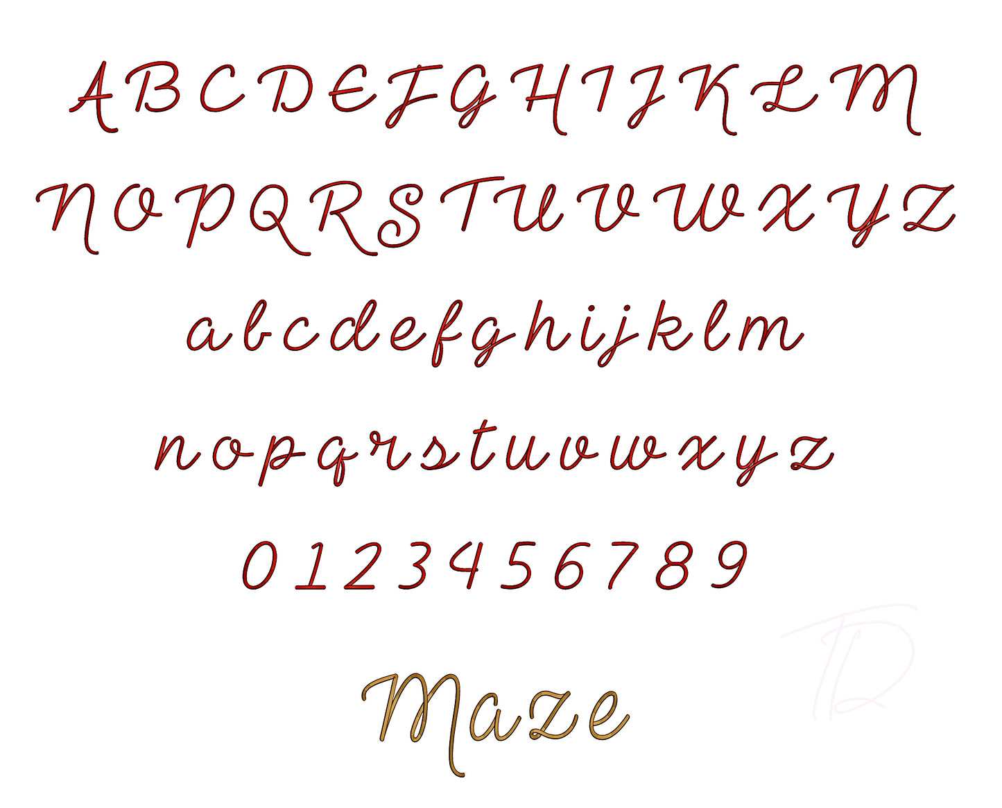 Amazing 3D puff embroidery digital font. PES DST BX file for instant download