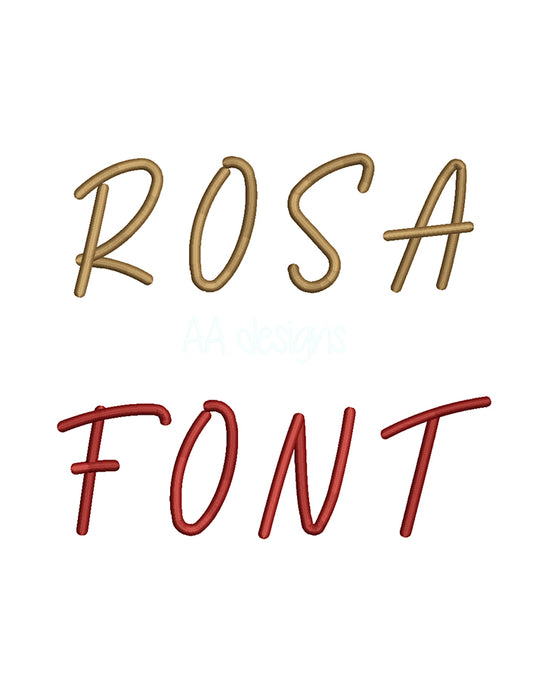 Rosabella3D puff embroidery digital font
