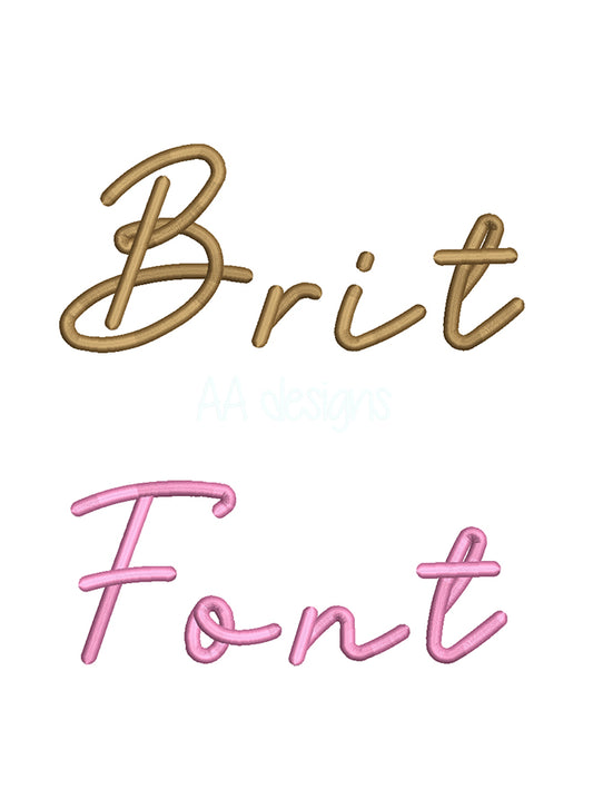 Brittney 3D puff embroidery digital font