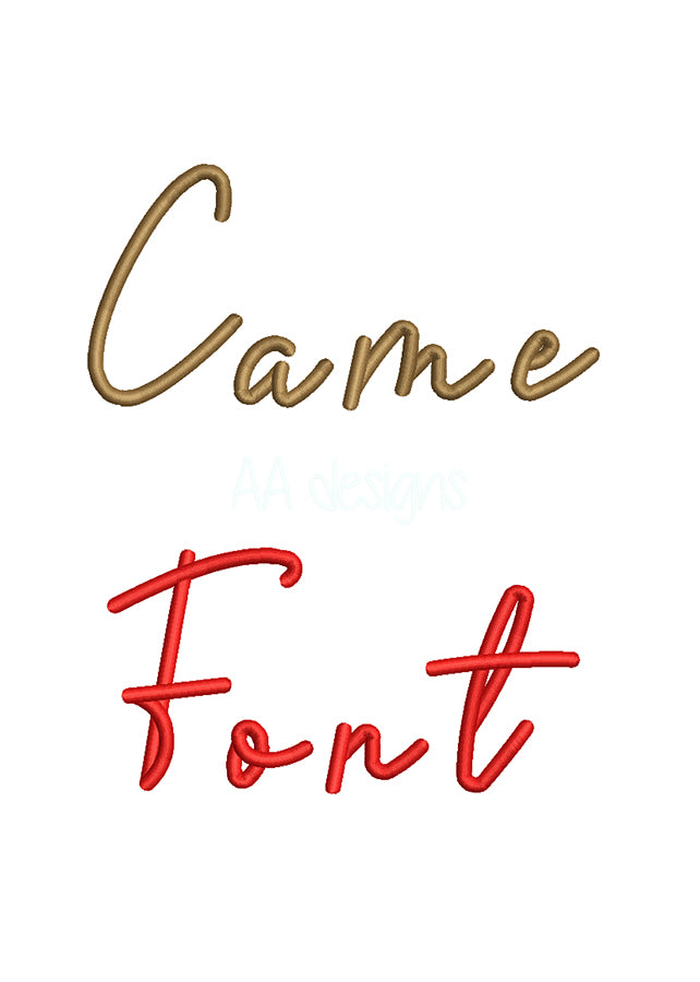 Camellia 3D puff embroidery digital font