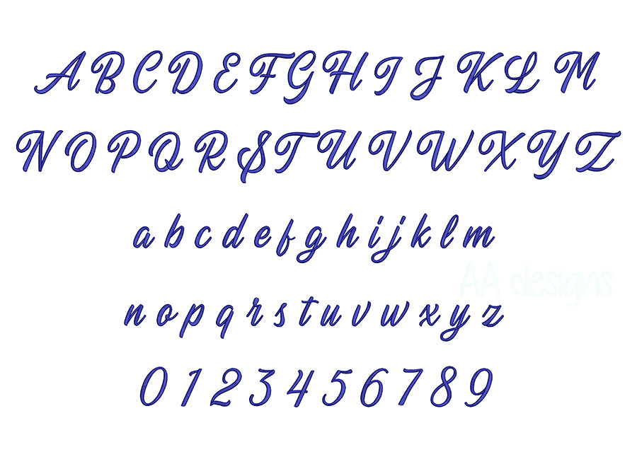Auto gate 3D puff embroidery digital font