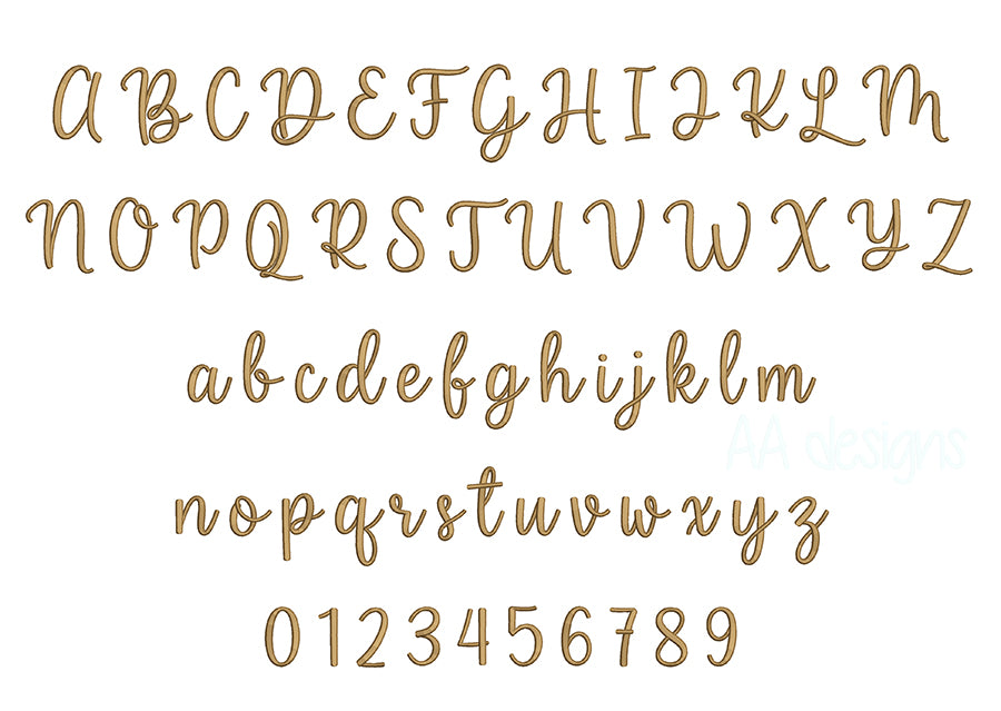 Soulful 3D puff embroidery digital font