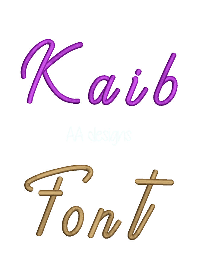 Kai 3D puff embroidery digital font. Machine embroidery alphabet in 3D puff foam. PES DST BX and all files for embroidery machine. Instant download