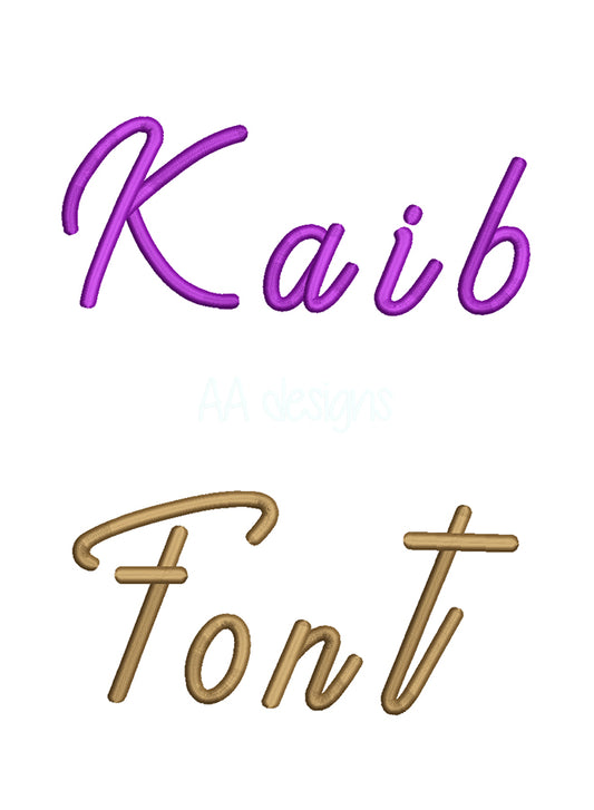 Kai 3D puff embroidery digital font. Machine embroidery alphabet in 3D puff foam. PES DST BX and all files for embroidery machine. Instant download