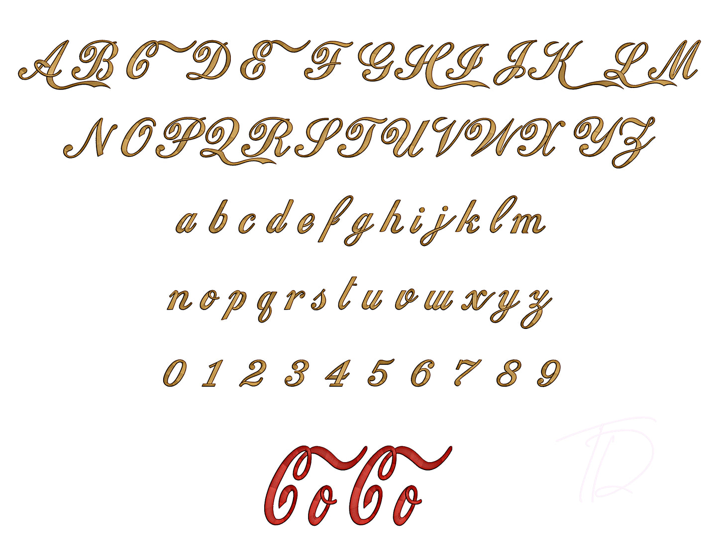 Coca Cola 3D puff embroidery digital font. Machine embroidery alphabet in 3D puff foam. PES DST BX and all files for embroidery machine