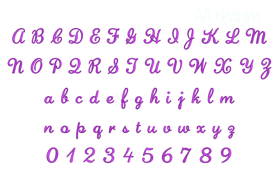 Lauren 3D puff embroidery digital font. Machine embroidery font in 3d puff foam. PES DST BX and all files for embroidery machine