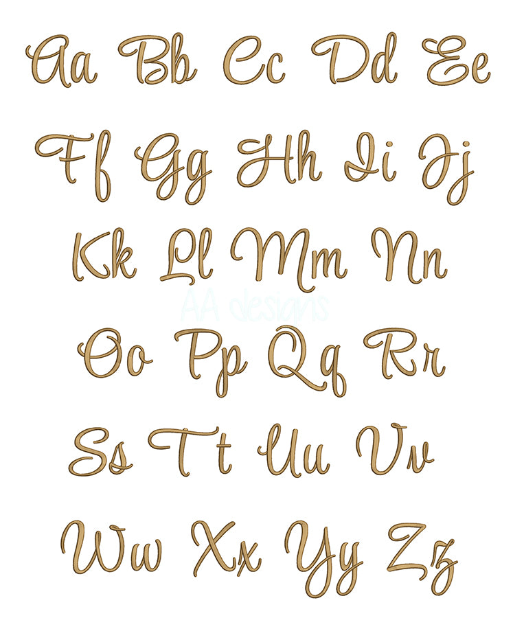 Wedding 3D Puff Embroidery Font | BX PES DST Instant Download