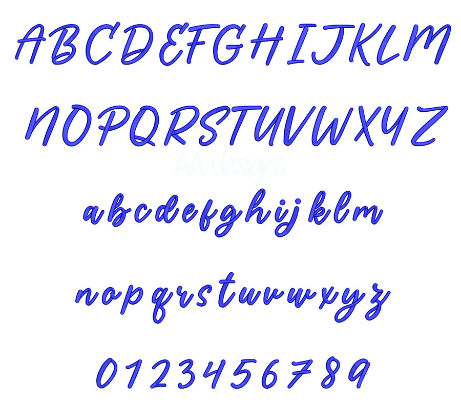 Palace 3D puff embroidery digital font