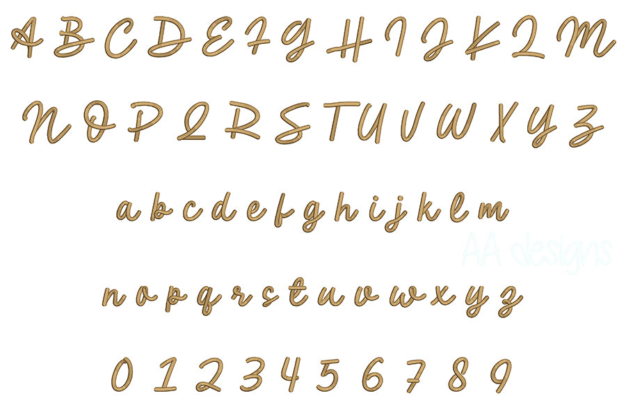 Relaxer3D puff embroidery digital font