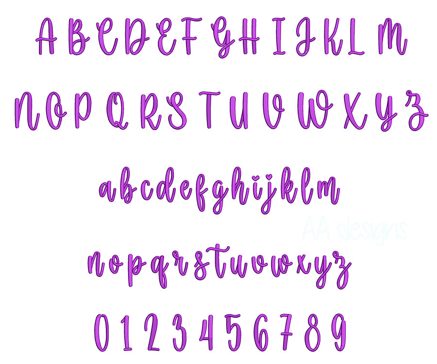 Barbie 3D puff embroidery digital font