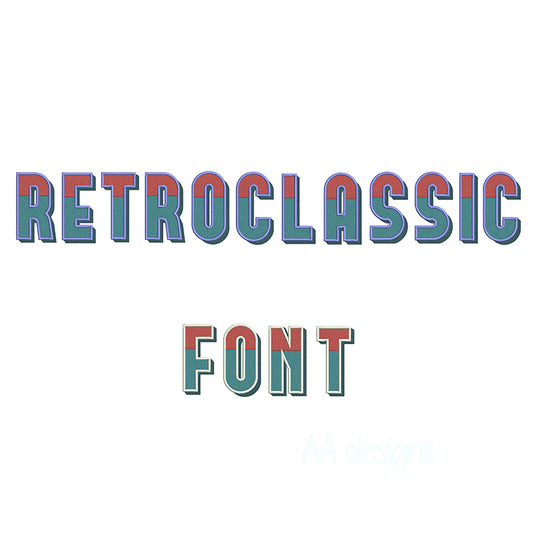 Retro Classic embroidery font