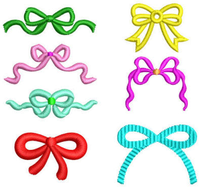 Bow Pack 7 Cutie Bowtie - product preview on embroidered pouches