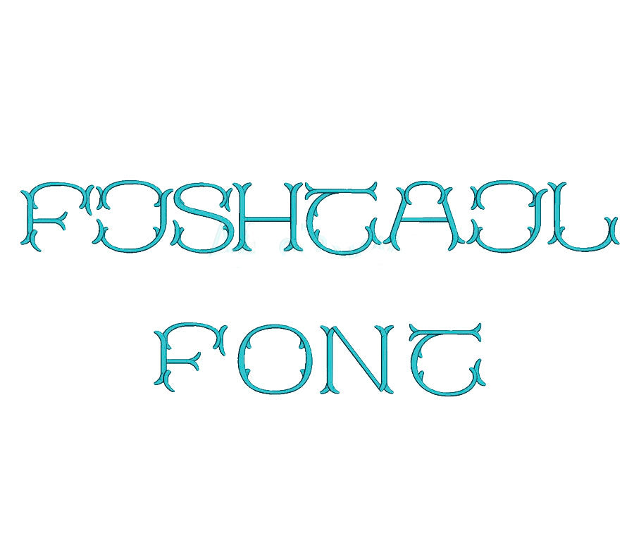 Cute Fishtail Embroidery Digital Font