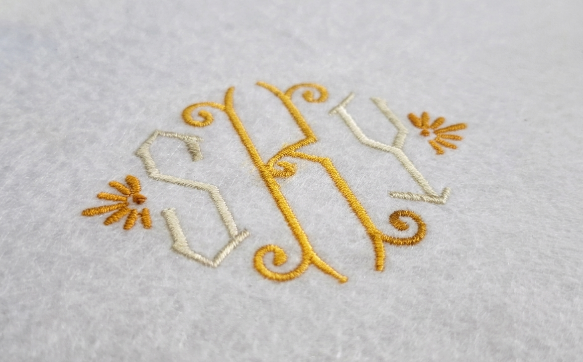 Helios Monogram Embroidery Font – 3 Sizes | Instant Download