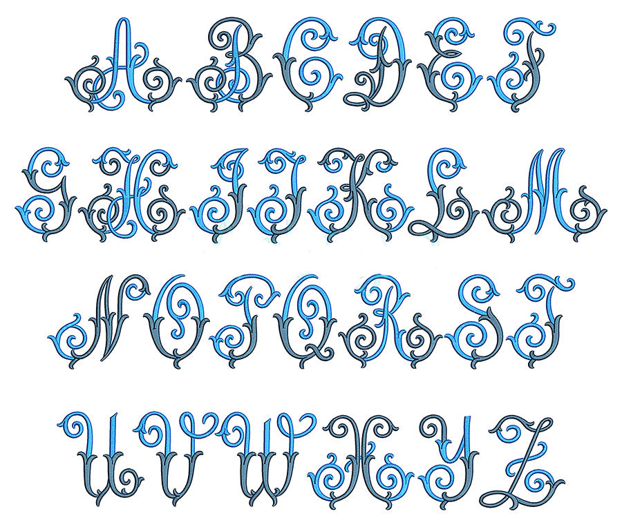 Lala Embroidery Font for instant download. BX included.