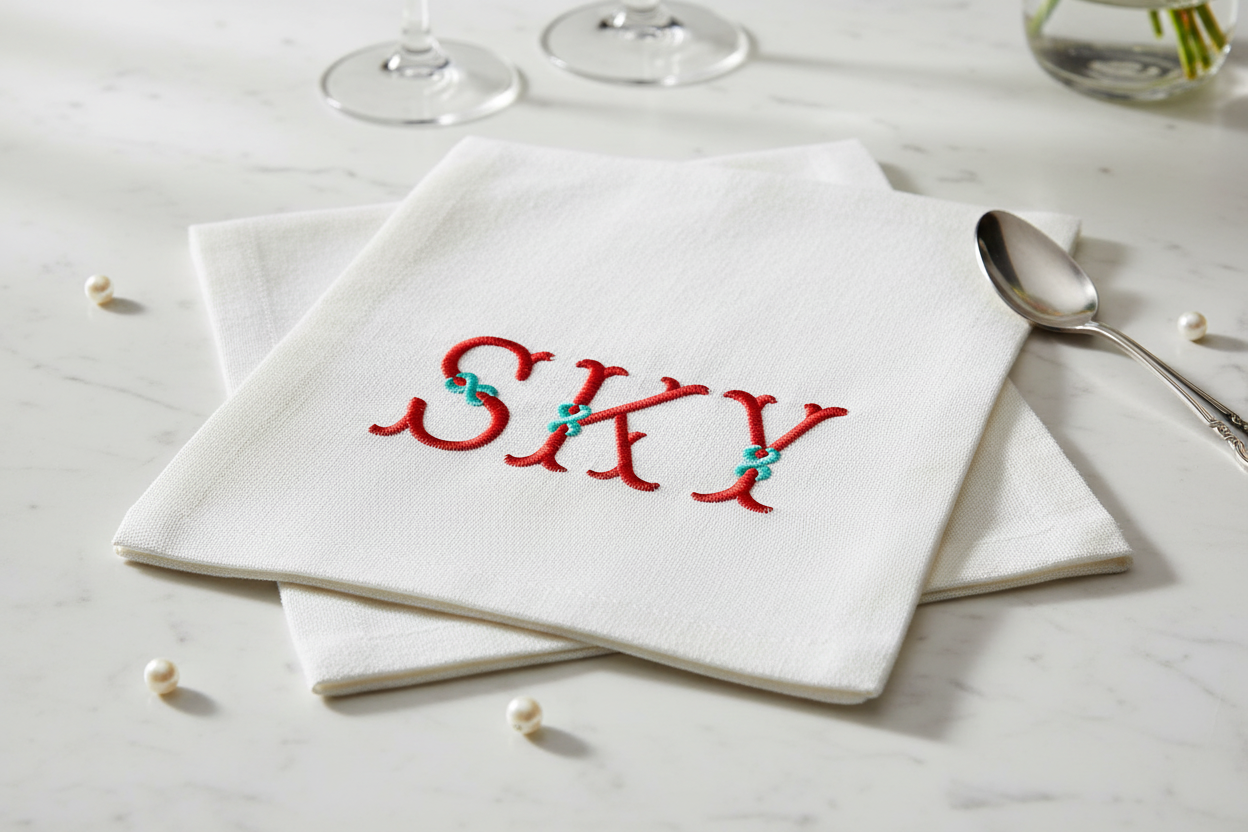 Ribbon Embroidery font