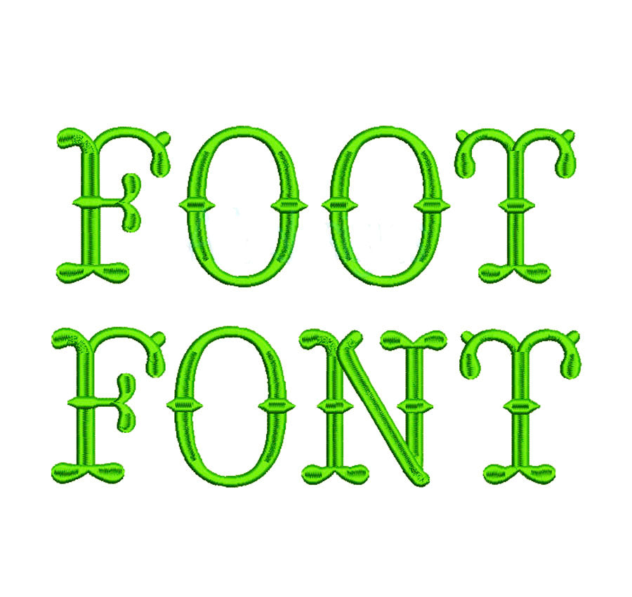 Round Fishtail Embroidery Digital Font BX