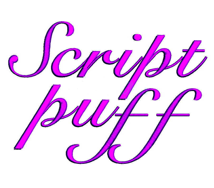 3D Puff Foam Embroidery Font | Script Letters | BX PES DST