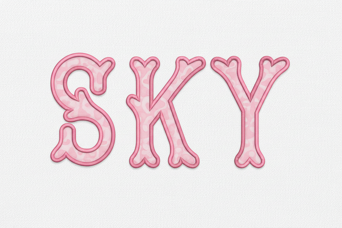 Fishtail Applique Font