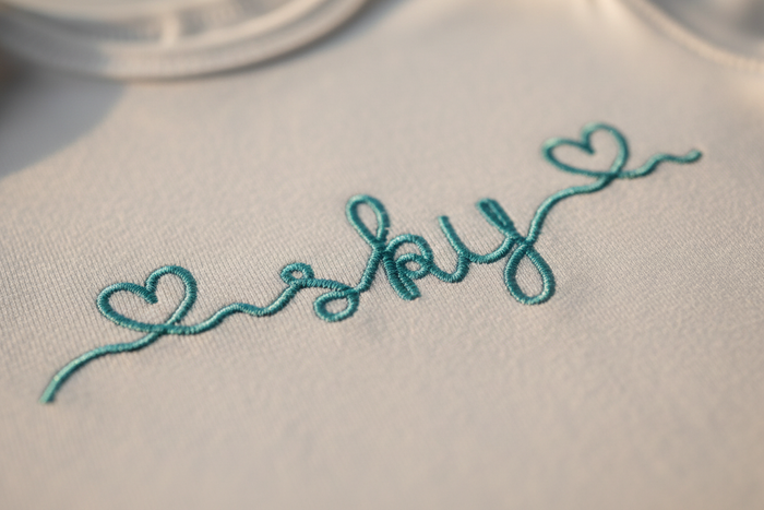 Baby Heart Embroidery Font