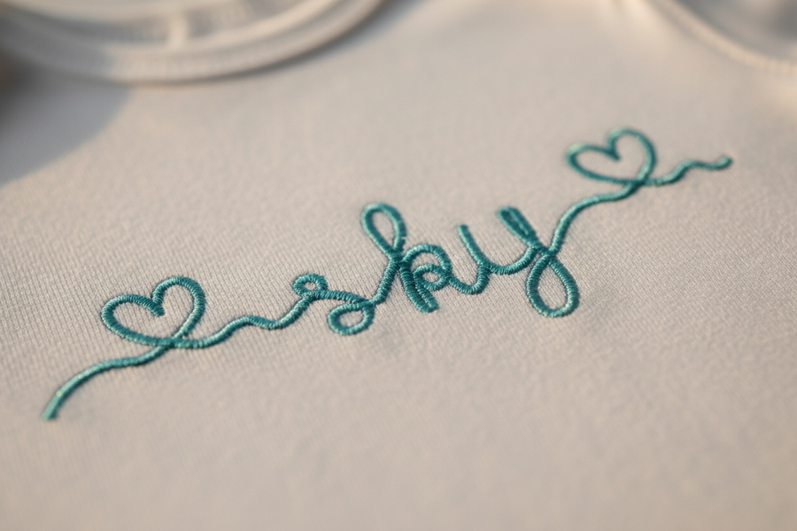 Baby Heart Embroidery Font