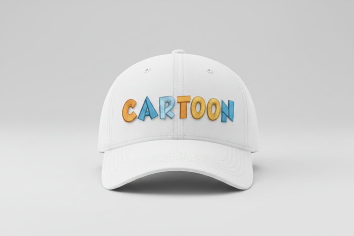 3D puff embroidery font. Cartoon embroidery font in 3D puff foam. BX format also inlcuded