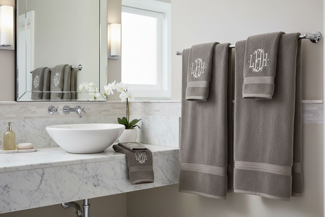 Lifestyle Bathroom Monogram Towel