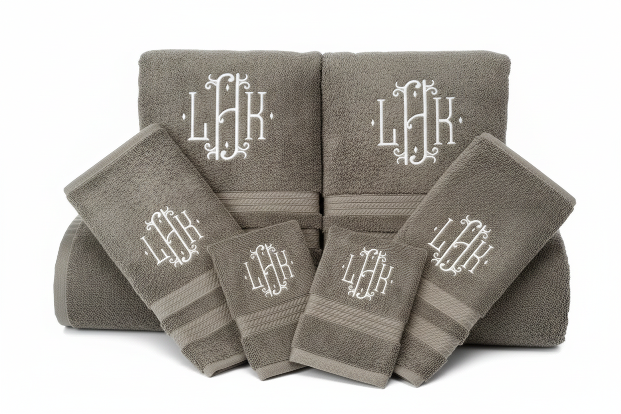 Bright Artistic Monogram Towel